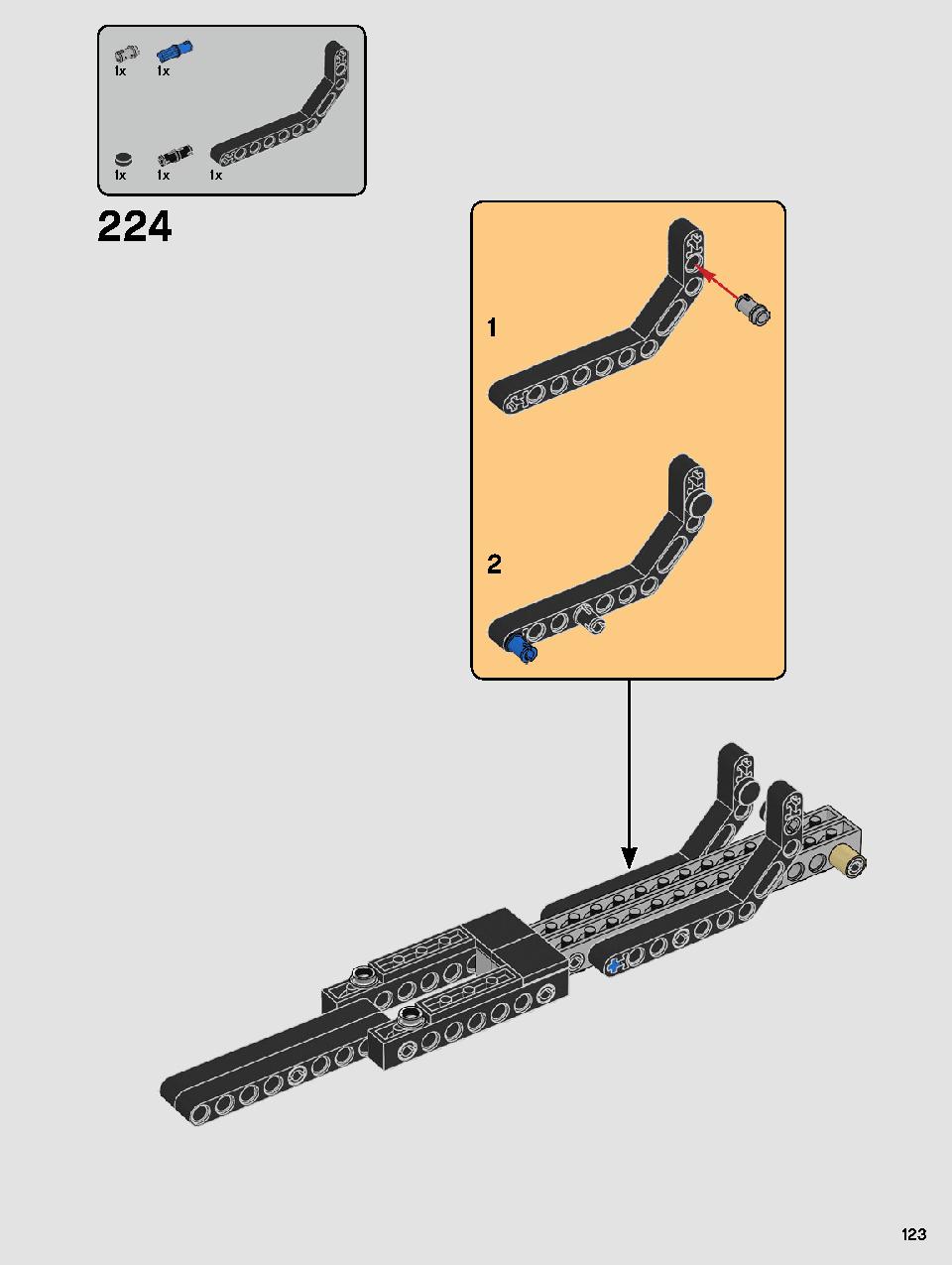 Kylo Ren's Shuttle 75256 LEGO information LEGO instructions 123 page