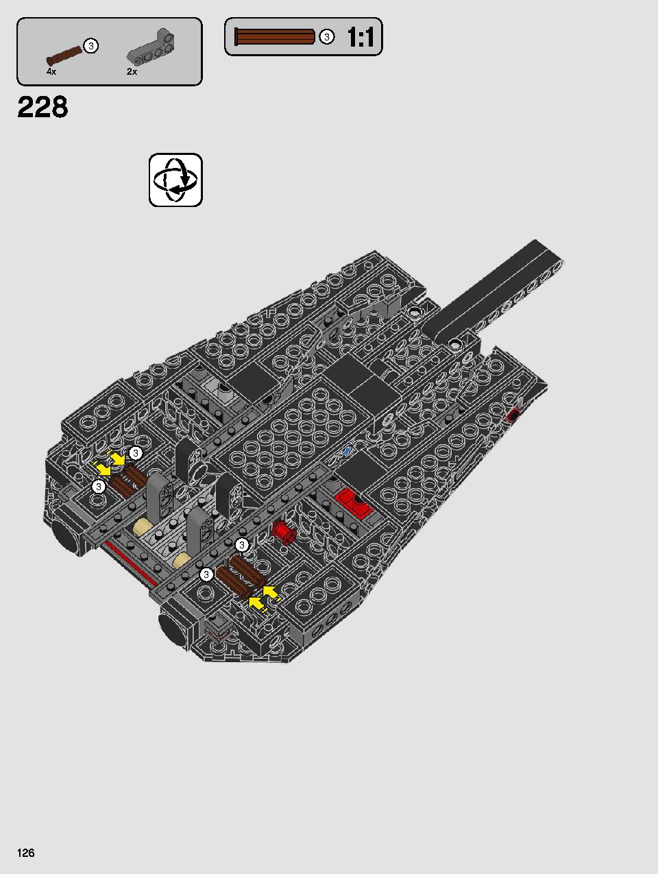 Kylo Ren's Shuttle 75256 LEGO information LEGO instructions 126 page