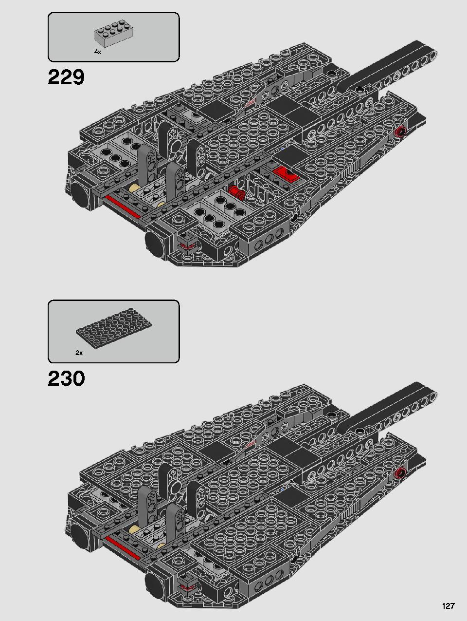 Kylo Ren's Shuttle 75256 LEGO information LEGO instructions 127 page