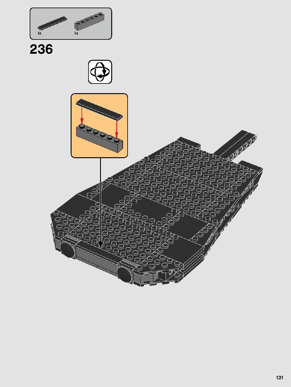 Kylo Ren's Shuttle 75256 LEGO information LEGO instructions 131 page