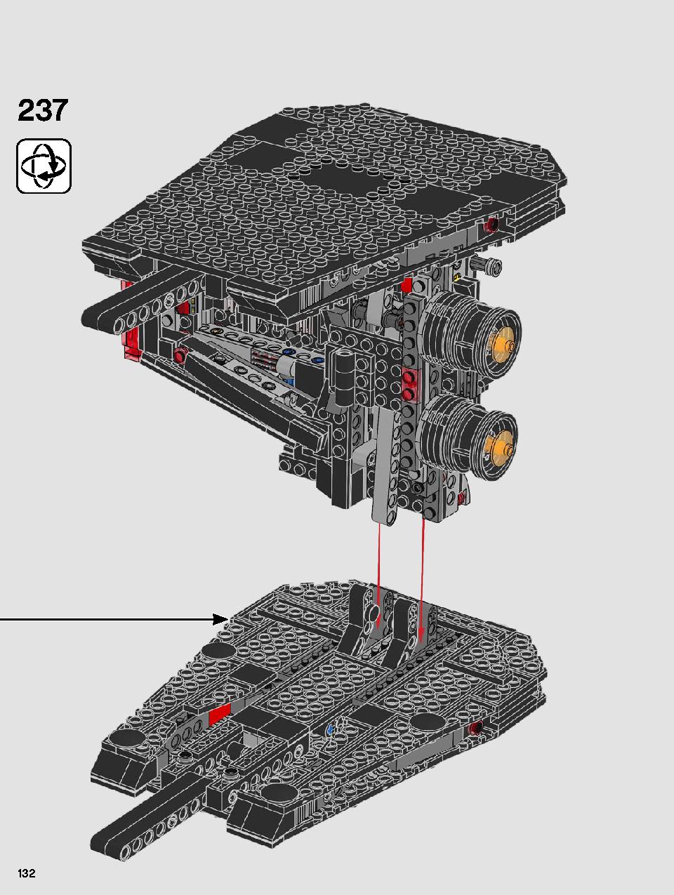 Kylo Ren's Shuttle 75256 LEGO information LEGO instructions 132 page