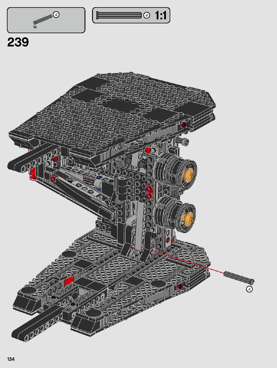 Kylo Ren's Shuttle 75256 LEGO information LEGO instructions 134 page
