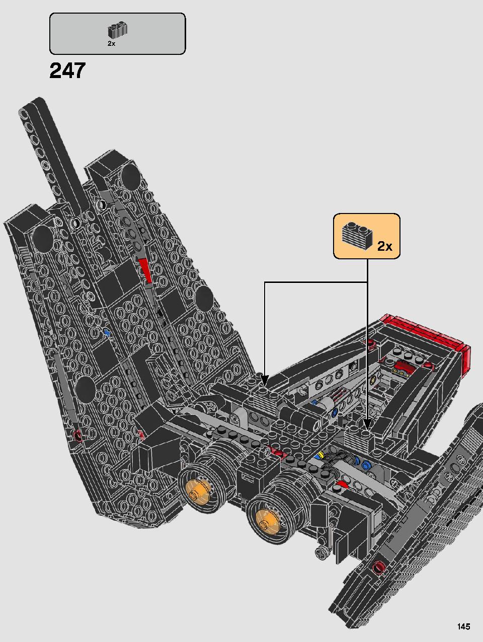 Kylo Ren's Shuttle 75256 LEGO information LEGO instructions 145 page