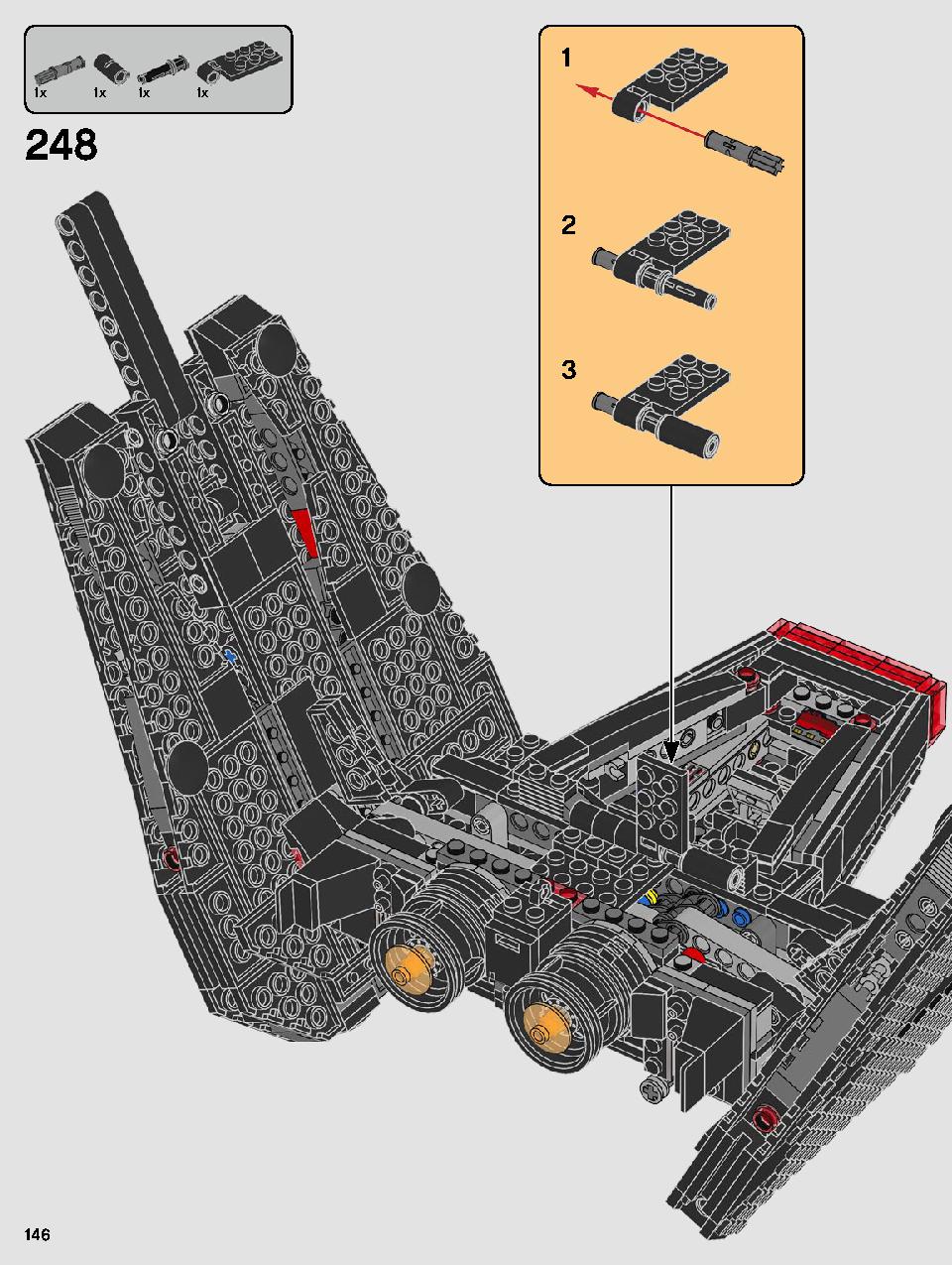 Kylo Ren's Shuttle 75256 LEGO information LEGO instructions 146 page