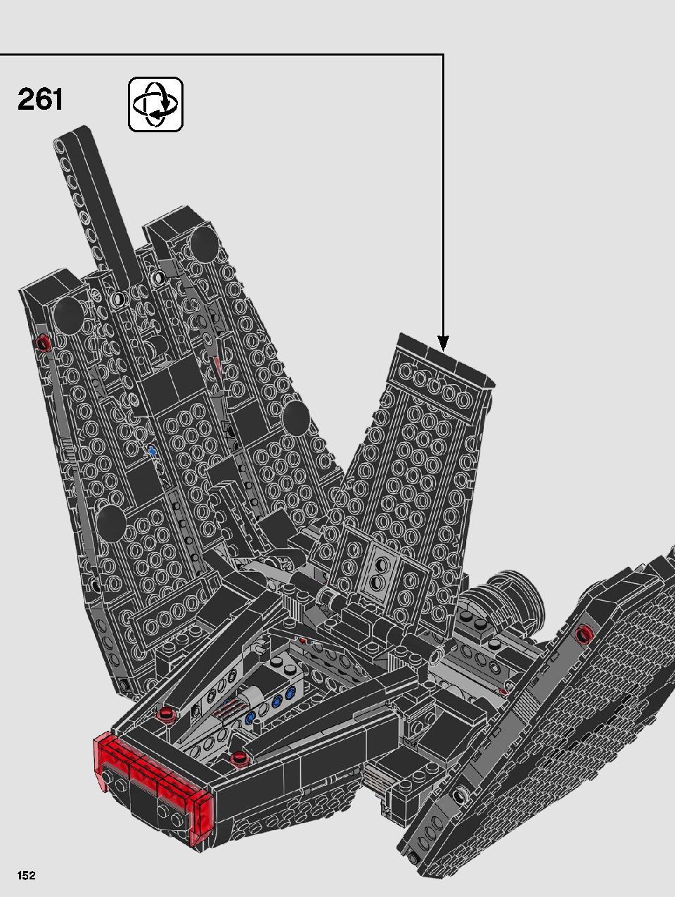 Kylo Ren's Shuttle 75256 LEGO information LEGO instructions 152 page