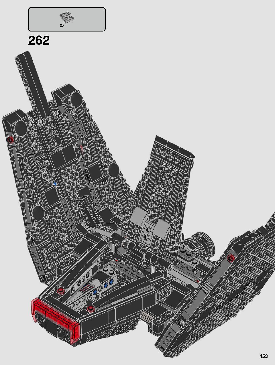 Kylo Ren's Shuttle 75256 LEGO information LEGO instructions 153 page