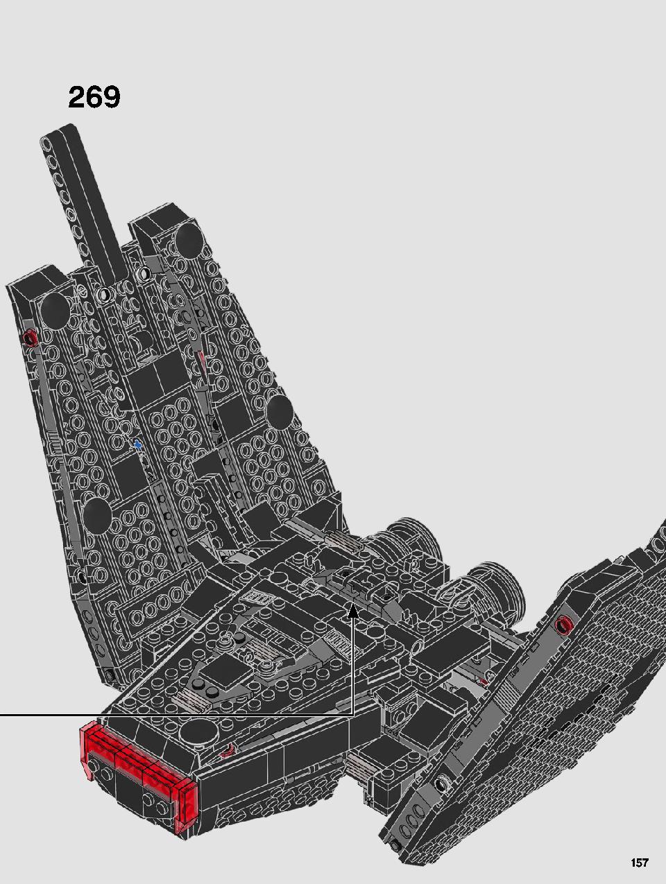 Kylo Ren's Shuttle 75256 LEGO information LEGO instructions 157 page