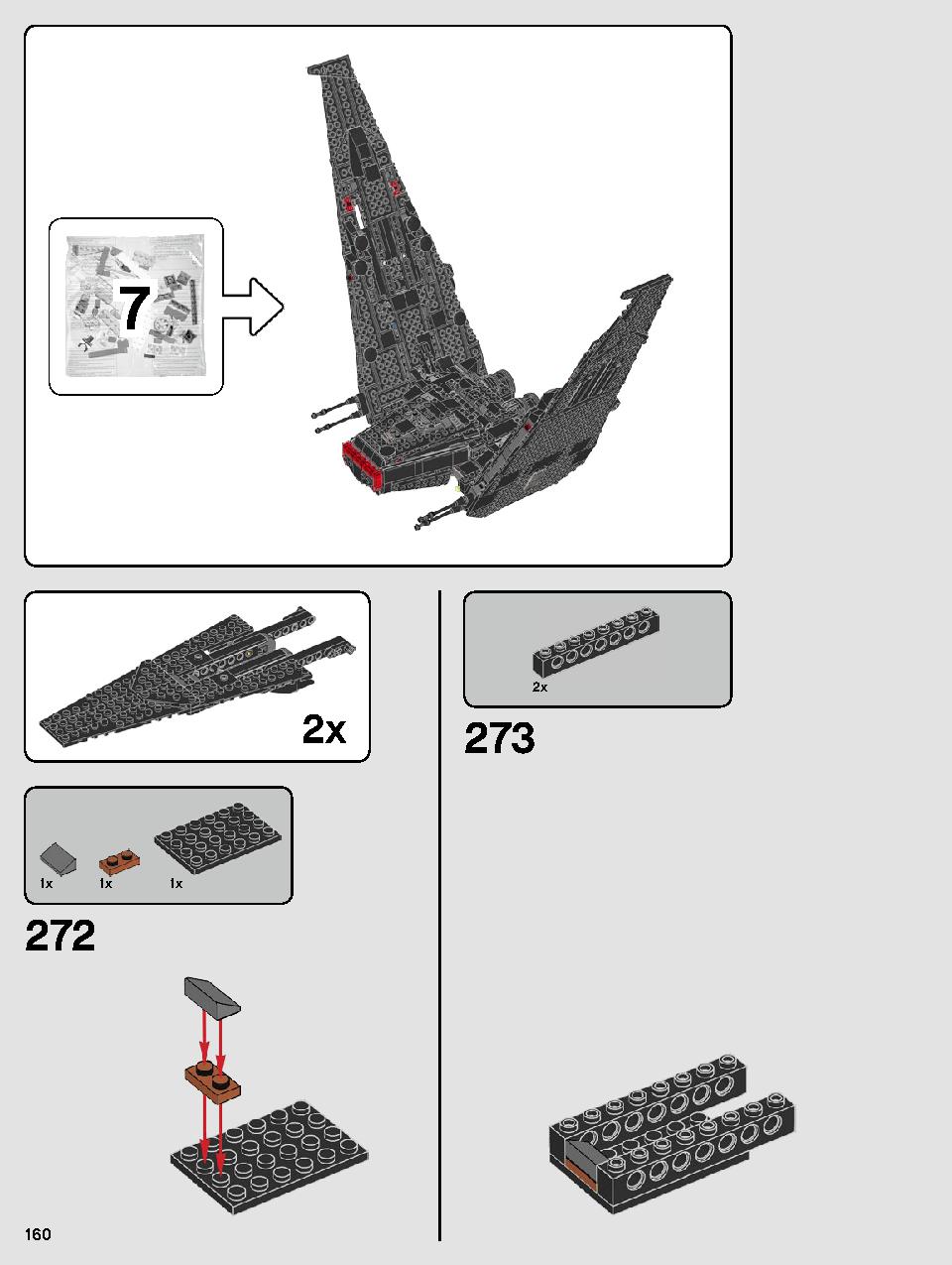 Kylo Ren's Shuttle 75256 LEGO information LEGO instructions 160 page