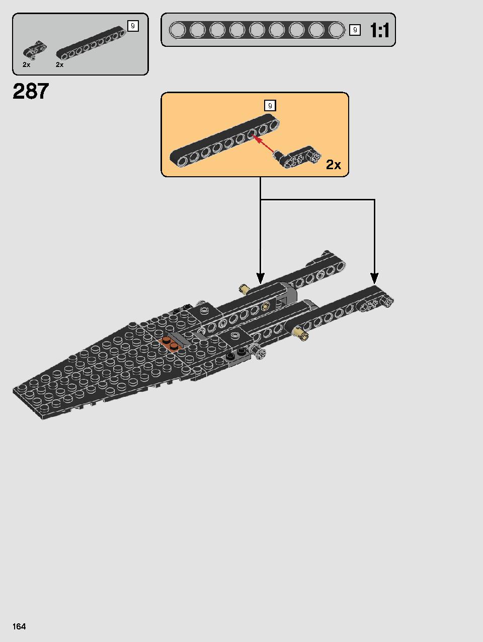 스타워즈 카일로 렌의 셔틀™ 75256 레고 세트 제품정보 레고 조립설명서 164 page
