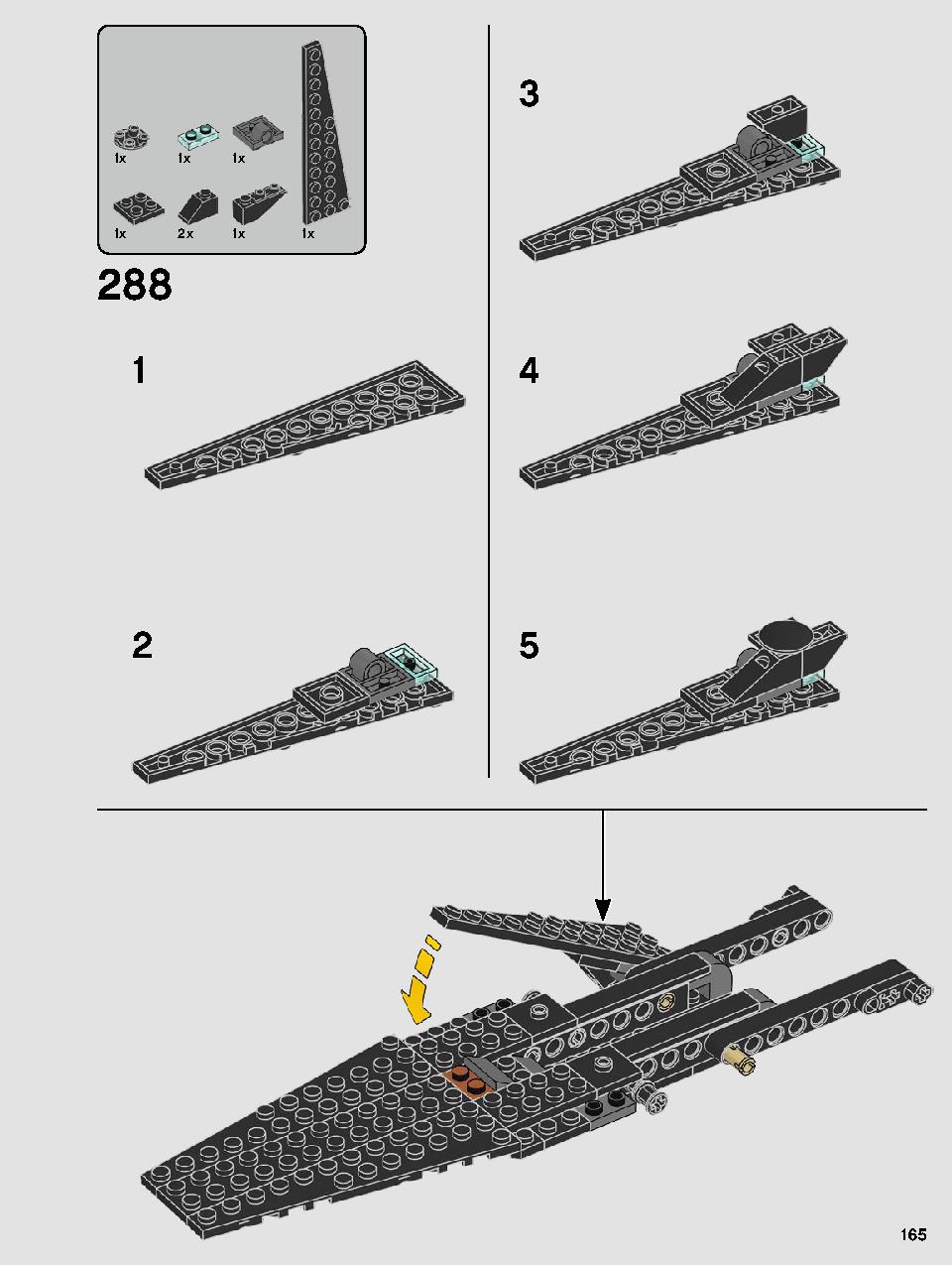 Kylo Ren's Shuttle 75256 LEGO information LEGO instructions 165 page