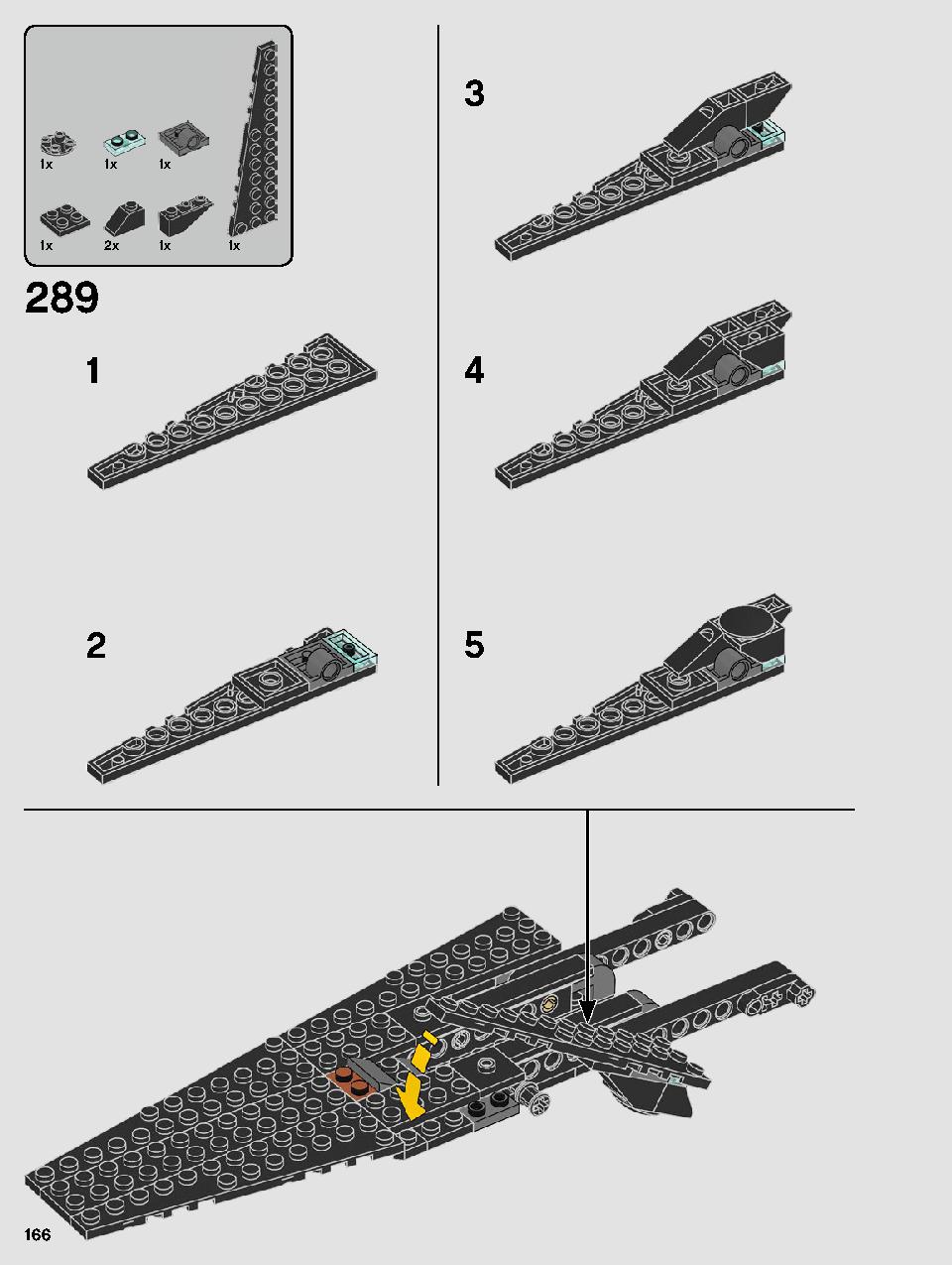 Kylo Ren's Shuttle 75256 LEGO information LEGO instructions 166 page