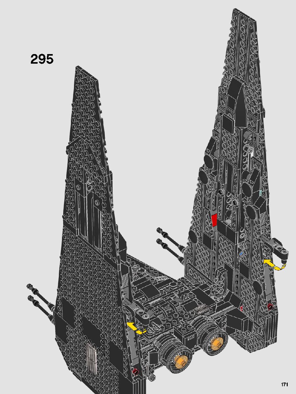 Kylo Ren's Shuttle 75256 LEGO information LEGO instructions 171 page
