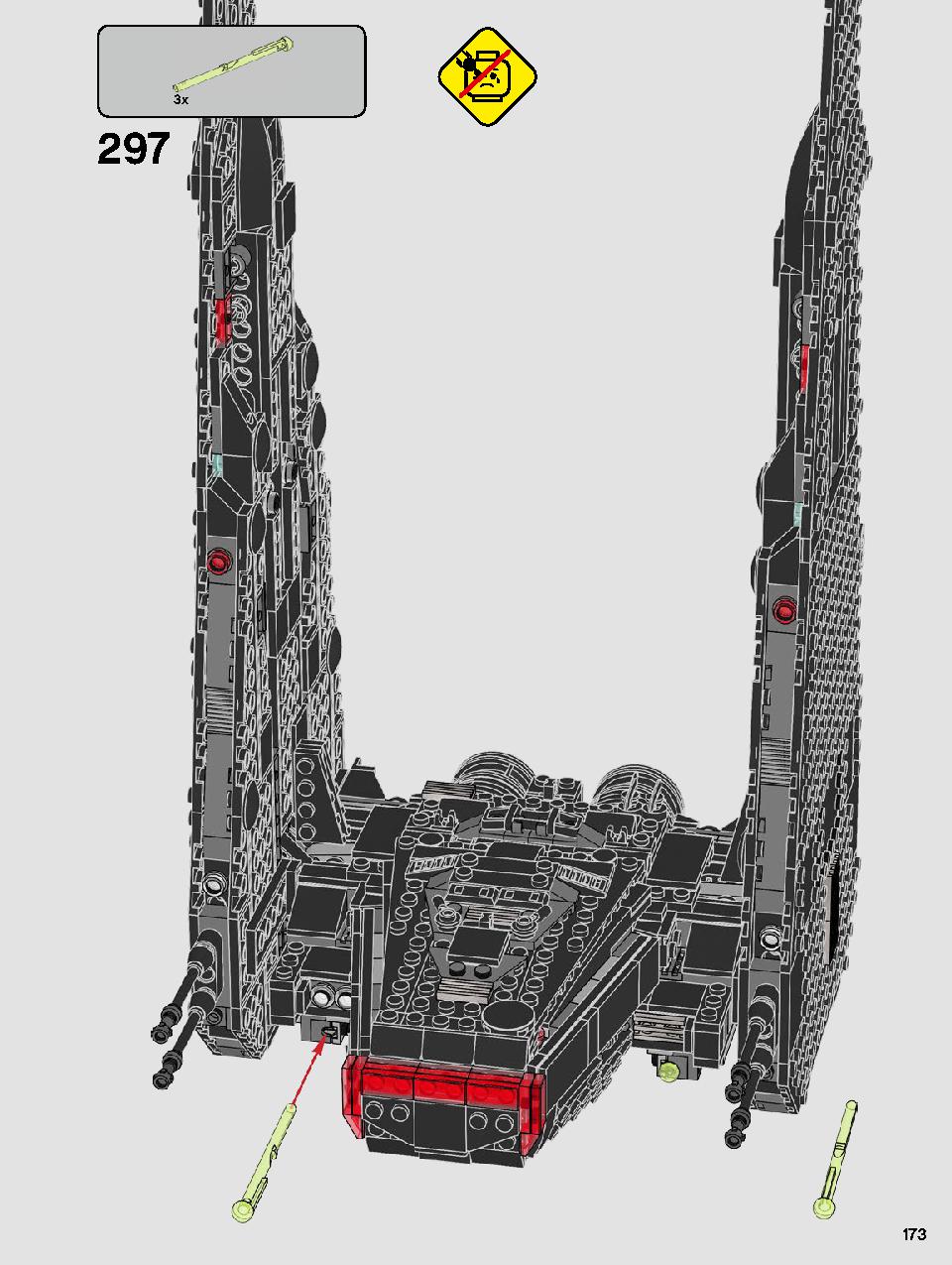 Kylo Ren's Shuttle 75256 LEGO information LEGO instructions 173 page
