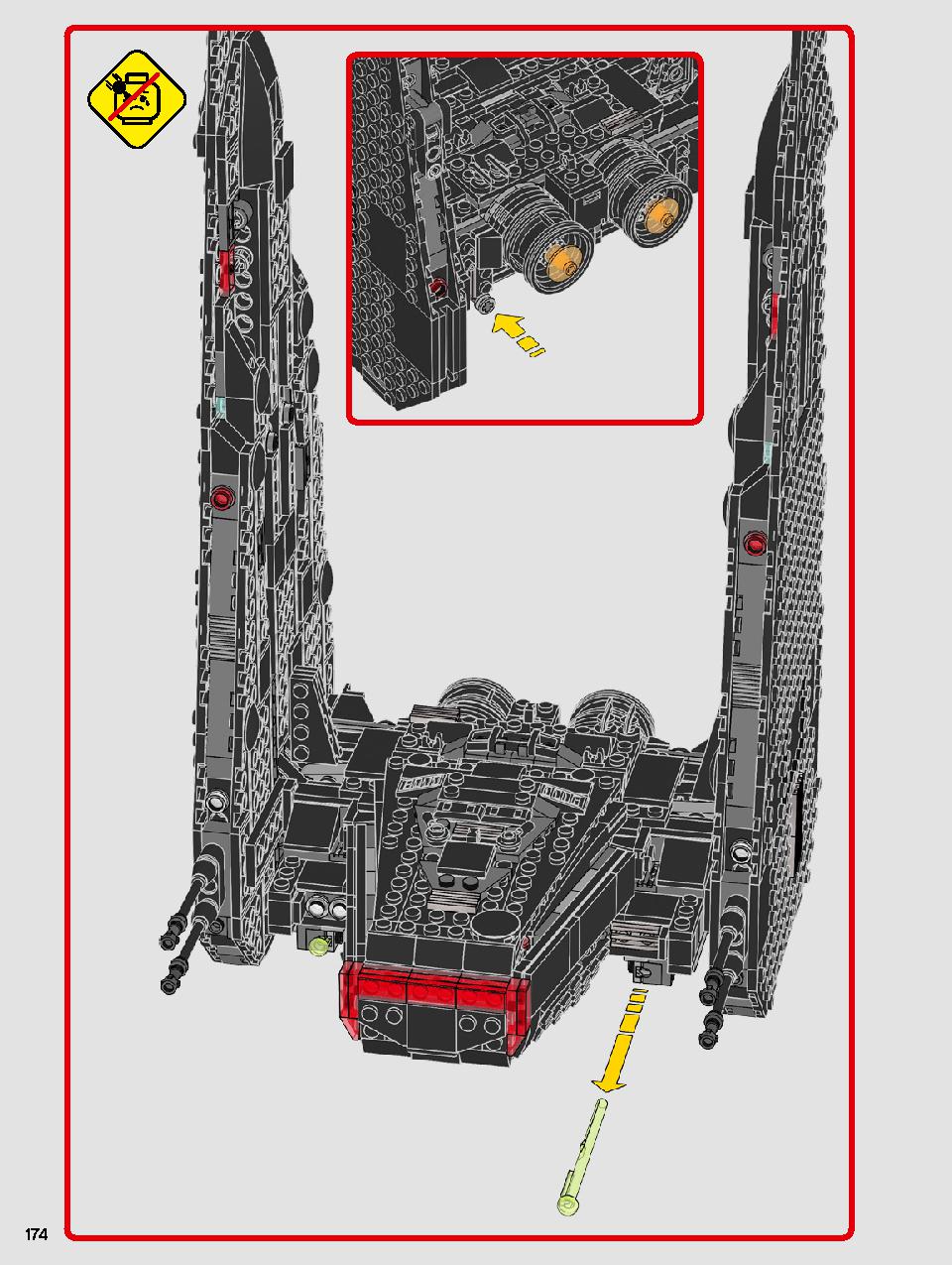 Kylo Ren's Shuttle 75256 LEGO information LEGO instructions 174 page