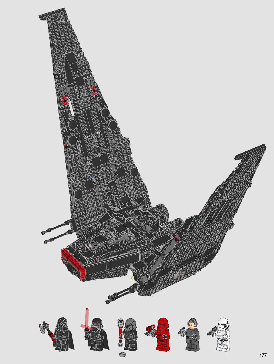 Kylo Ren's Shuttle 75256 LEGO information LEGO instructions 177 page