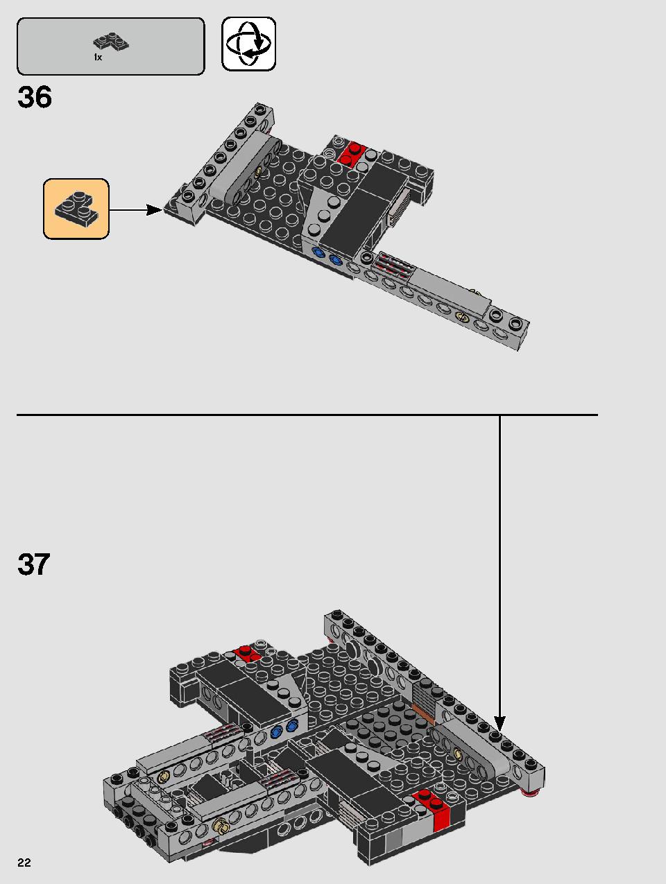 Kylo Ren's Shuttle 75256 LEGO information LEGO instructions 22 page