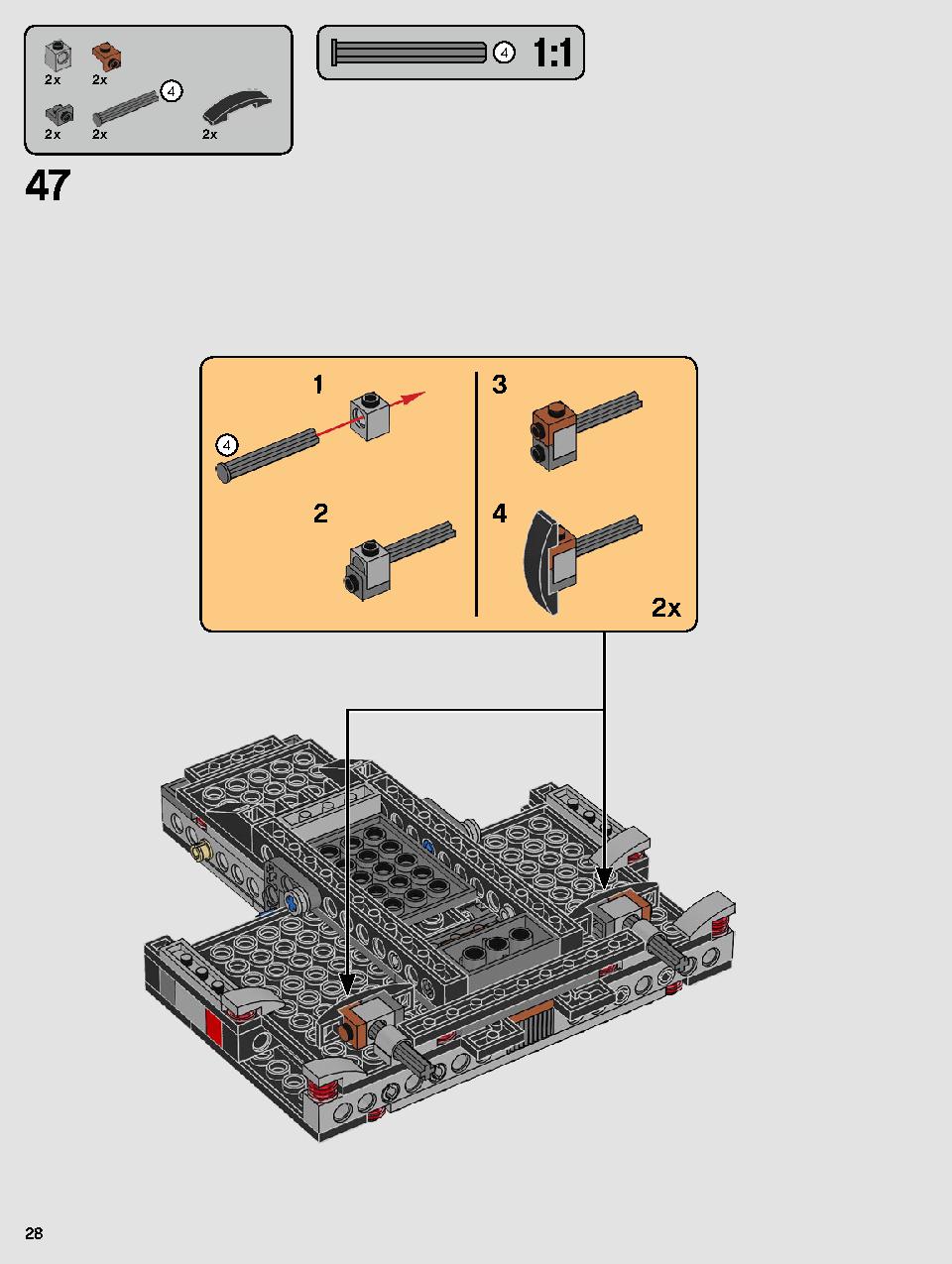Kylo Ren's Shuttle 75256 LEGO information LEGO instructions 28 page