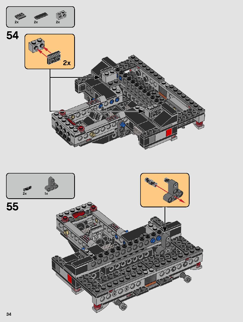 Kylo Ren's Shuttle 75256 LEGO information LEGO instructions 34 page