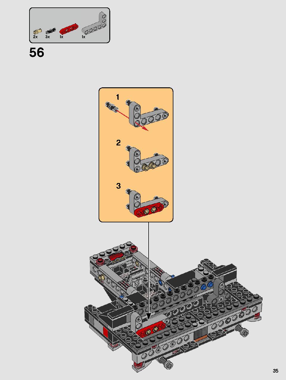 스타워즈 카일로 렌의 셔틀™ 75256 레고 세트 제품정보 레고 조립설명서 35 page