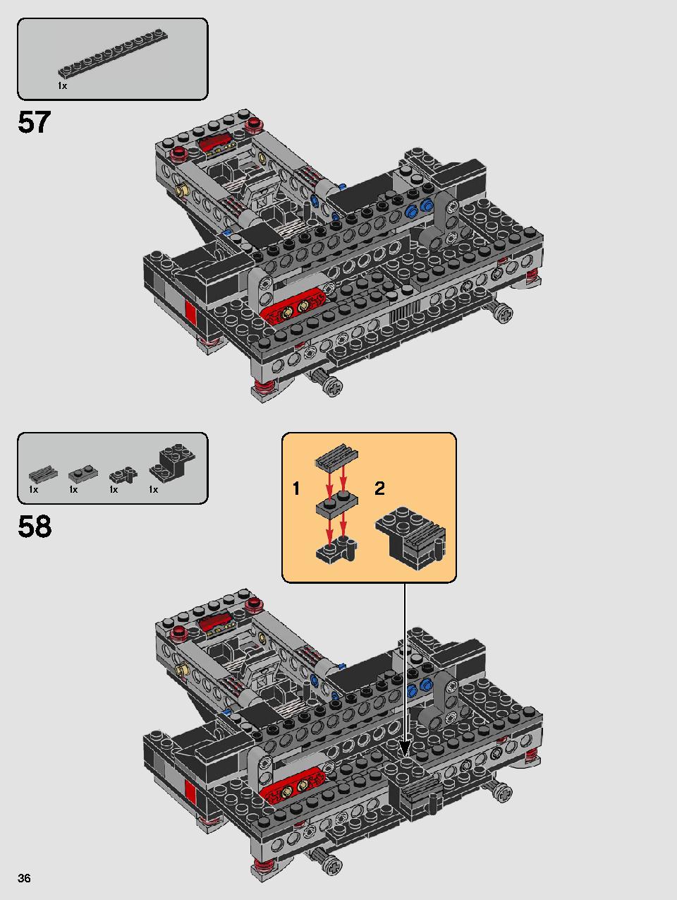 Kylo Ren's Shuttle 75256 LEGO information LEGO instructions 36 page