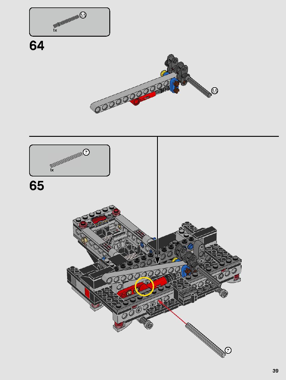 Kylo Ren's Shuttle 75256 LEGO information LEGO instructions 39 page
