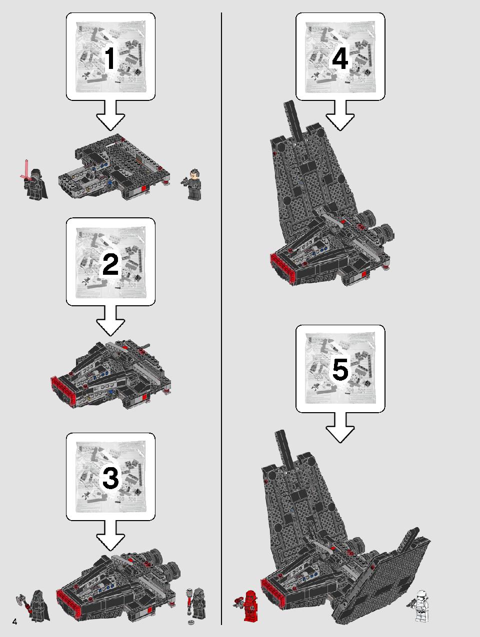 Kylo Ren's Shuttle 75256 LEGO information LEGO instructions 4 page