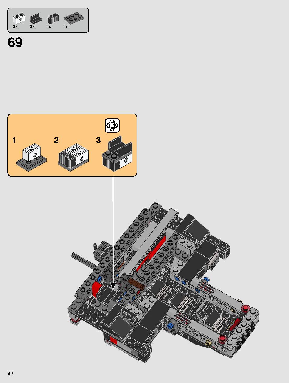 Kylo Ren's Shuttle 75256 LEGO information LEGO instructions 42 page