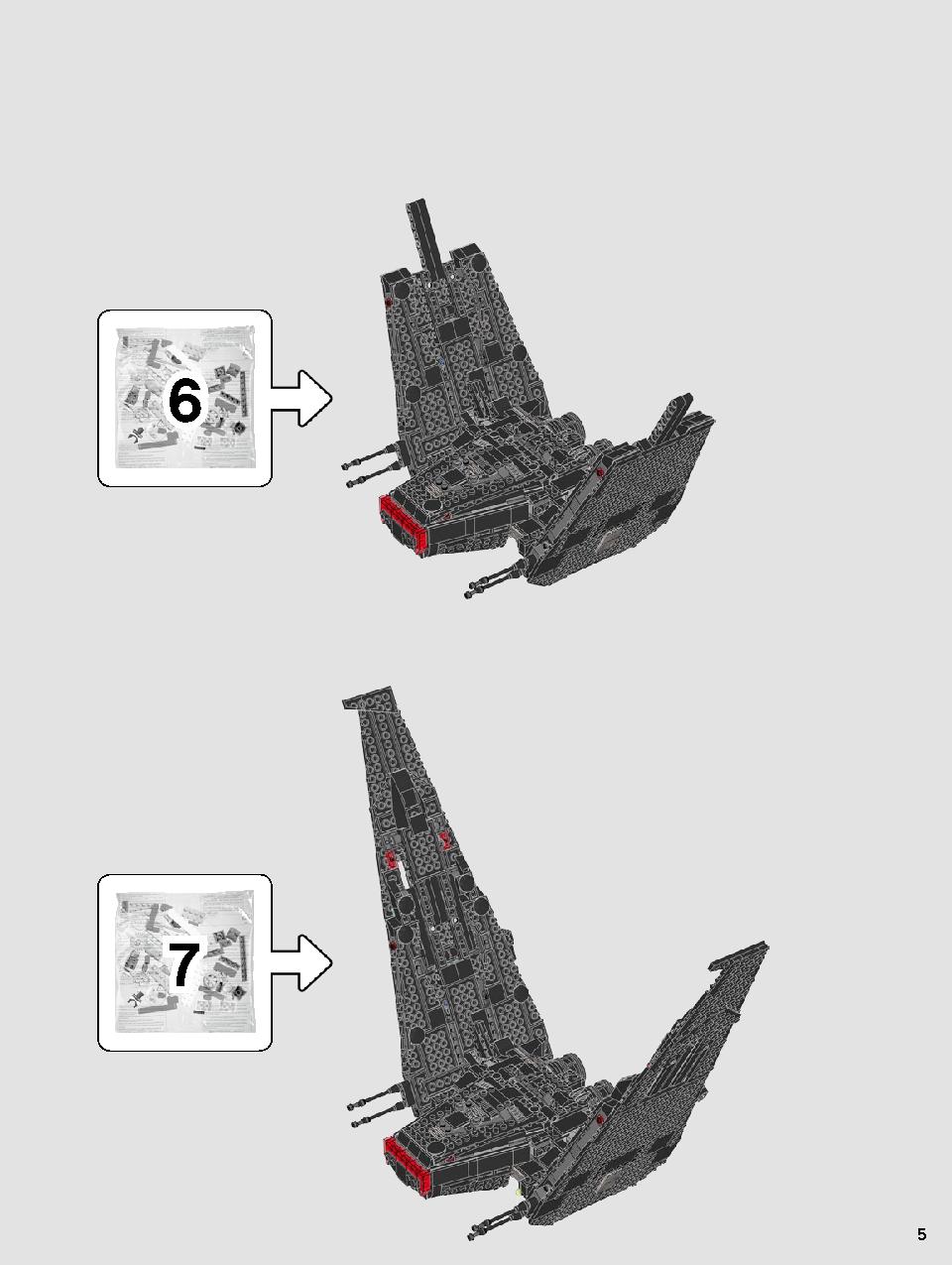 Kylo Ren's Shuttle 75256 LEGO information LEGO instructions 5 page