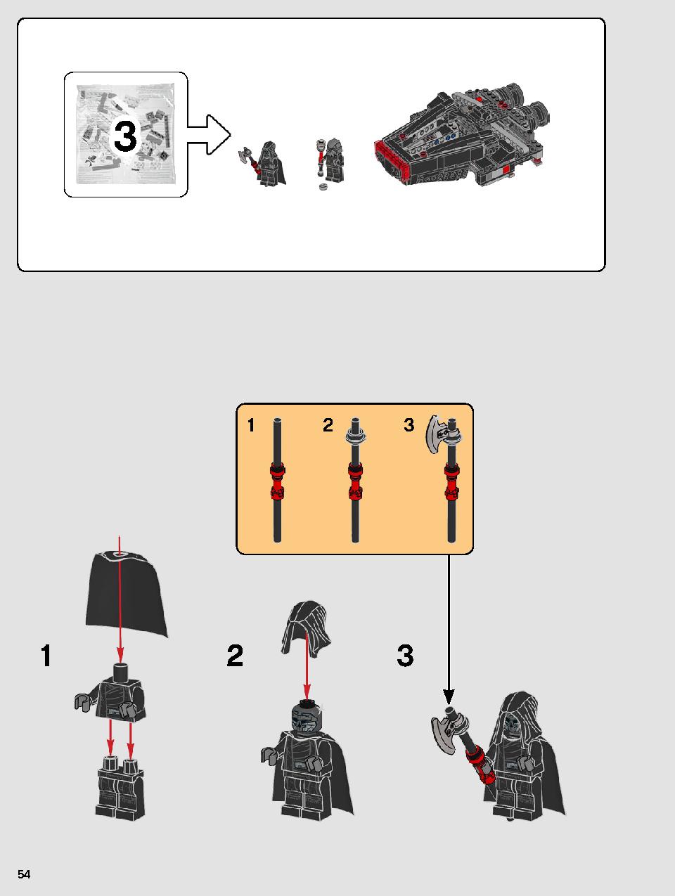 Kylo Ren's Shuttle 75256 LEGO information LEGO instructions 54 page