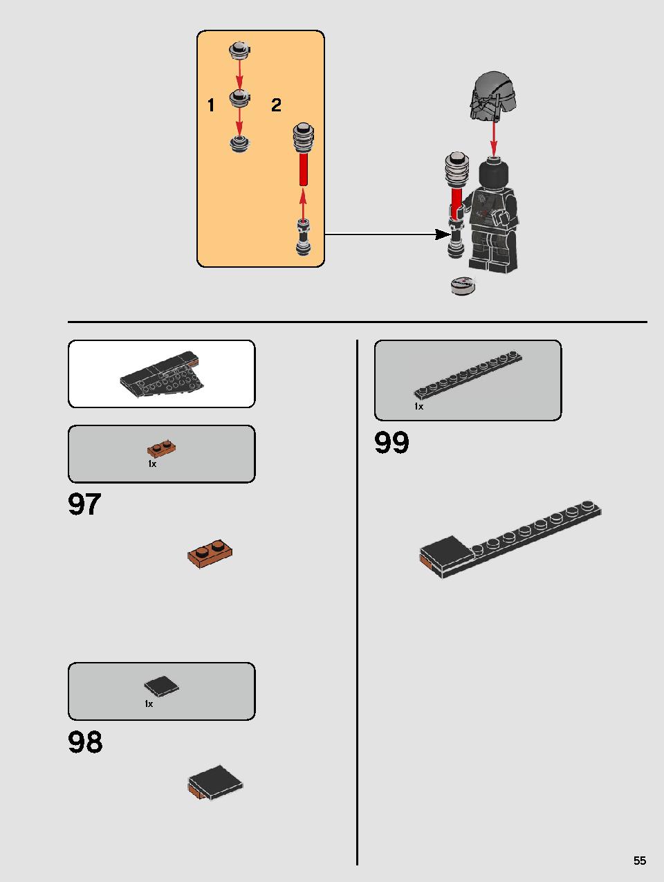 스타워즈 카일로 렌의 셔틀™ 75256 레고 세트 제품정보 레고 조립설명서 55 page
