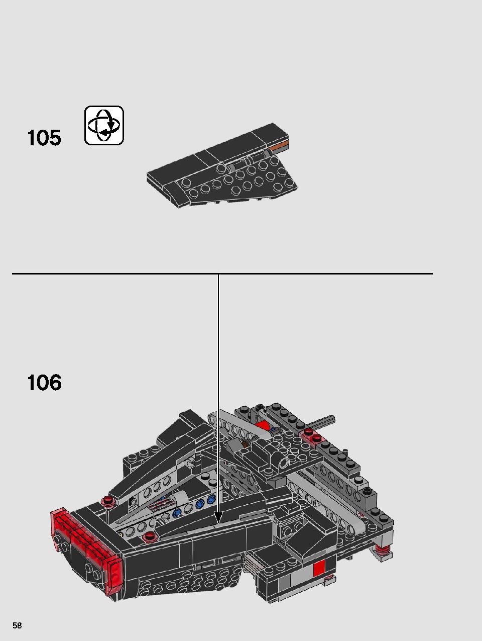 Kylo Ren's Shuttle 75256 LEGO information LEGO instructions 58 page