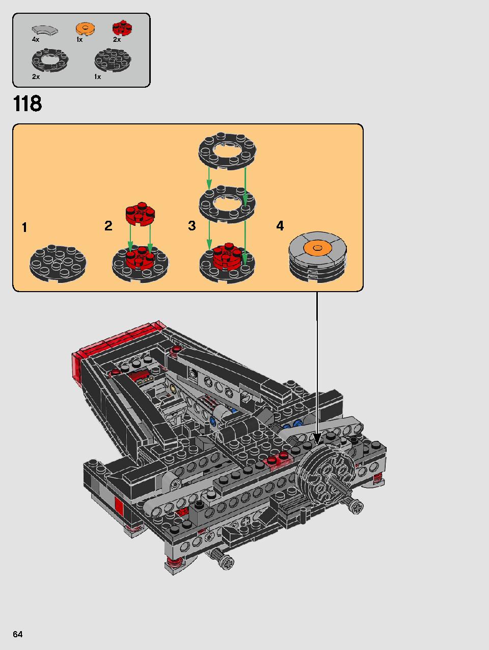 스타워즈 카일로 렌의 셔틀™ 75256 레고 세트 제품정보 레고 조립설명서 64 page