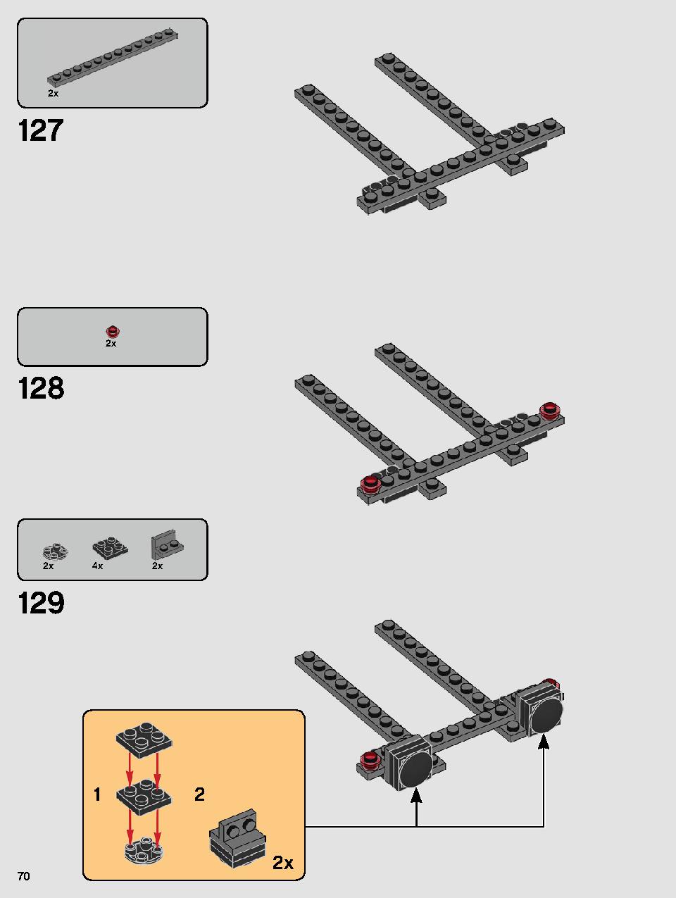 Kylo Ren's Shuttle 75256 LEGO information LEGO instructions 70 page