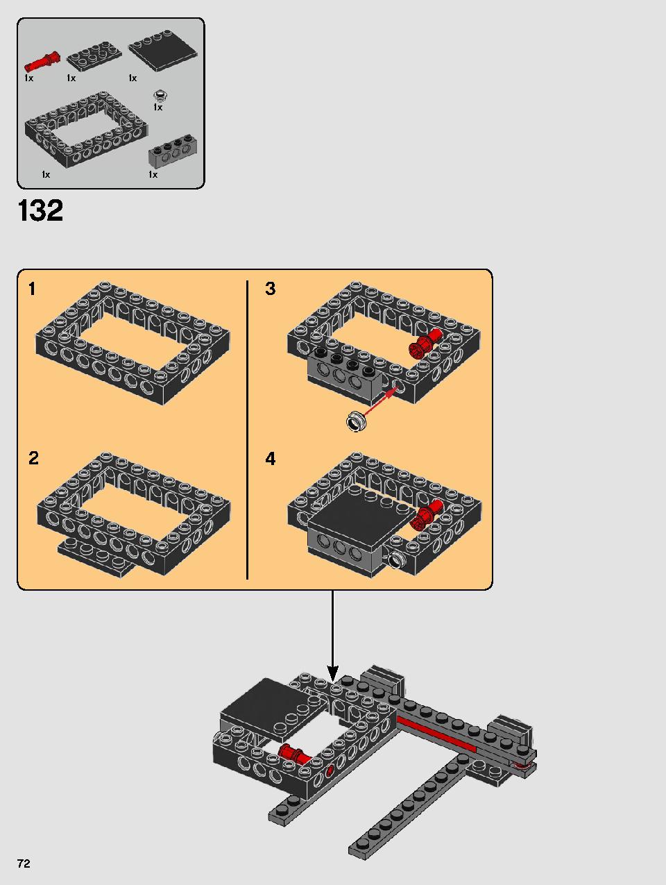 Kylo Ren's Shuttle 75256 LEGO information LEGO instructions 72 page