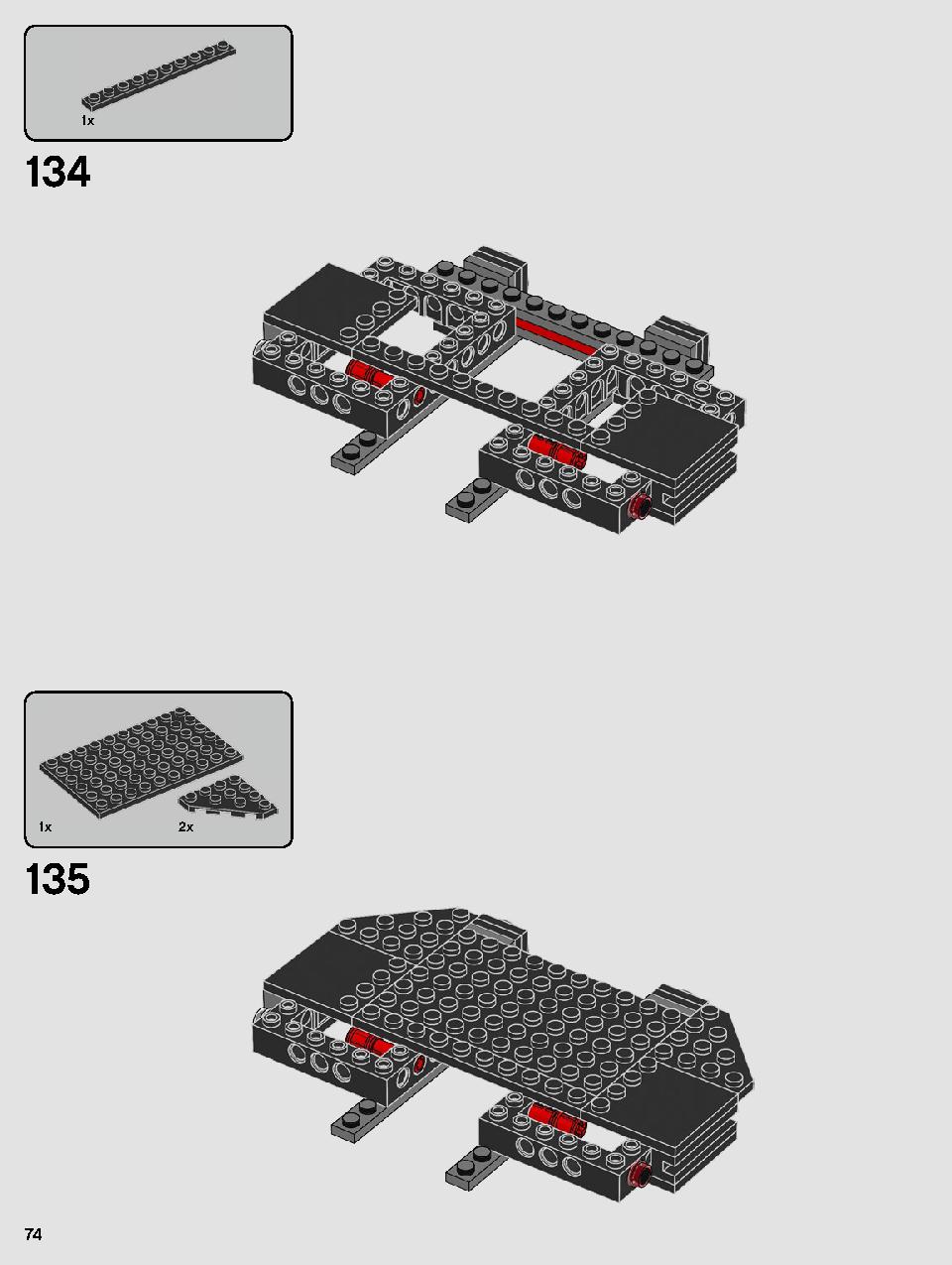 Kylo Ren's Shuttle 75256 LEGO information LEGO instructions 74 page