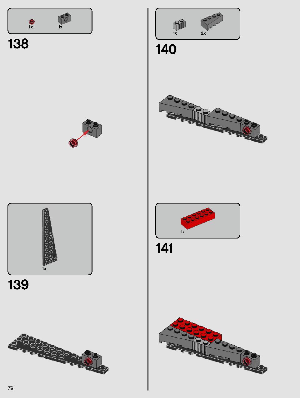 스타워즈 카일로 렌의 셔틀™ 75256 레고 세트 제품정보 레고 조립설명서 76 page