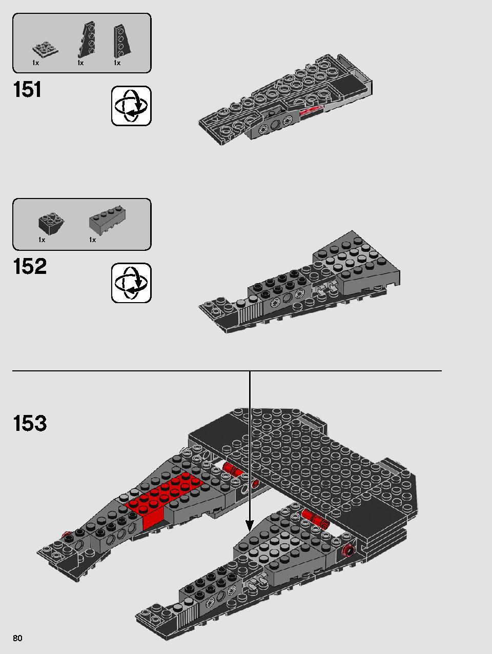 스타워즈 카일로 렌의 셔틀™ 75256 레고 세트 제품정보 레고 조립설명서 80 page