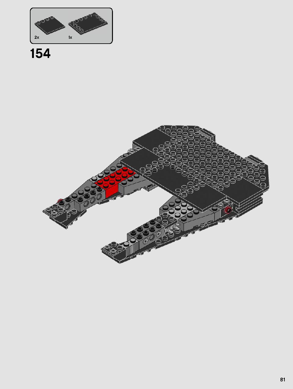 Kylo Ren's Shuttle 75256 LEGO information LEGO instructions 81 page