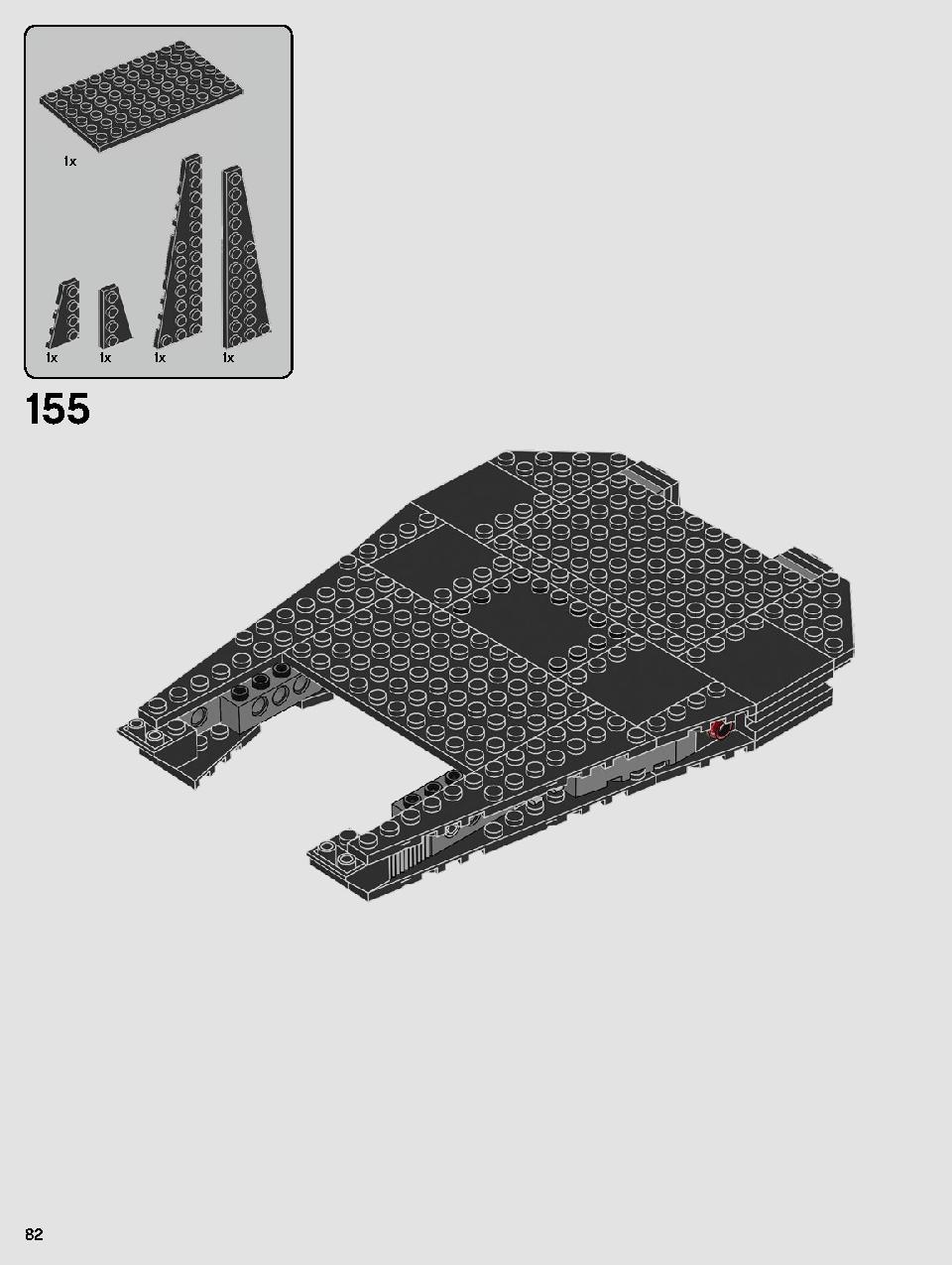 Kylo Ren's Shuttle 75256 LEGO information LEGO instructions 82 page