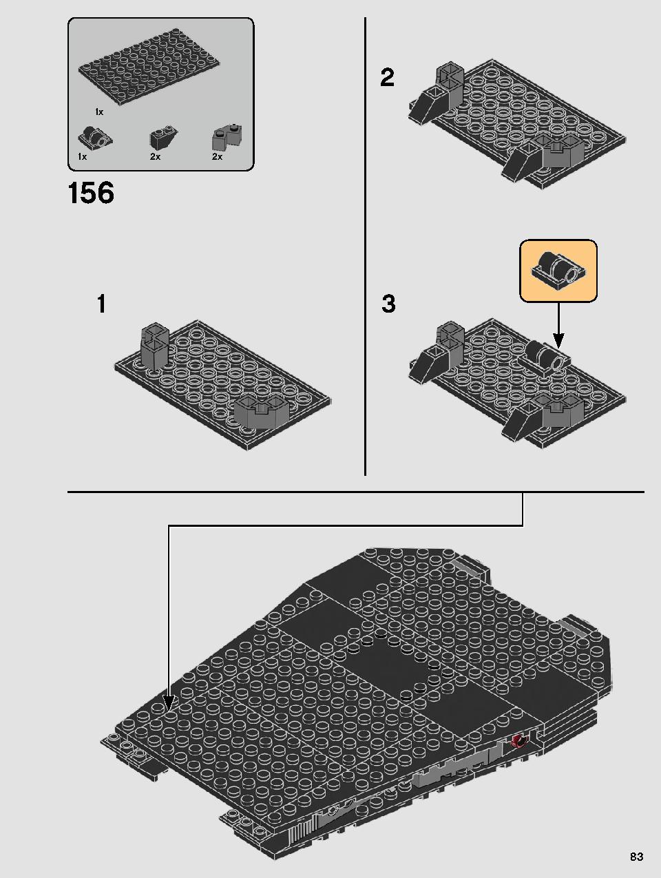 Kylo Ren's Shuttle 75256 LEGO information LEGO instructions 83 page