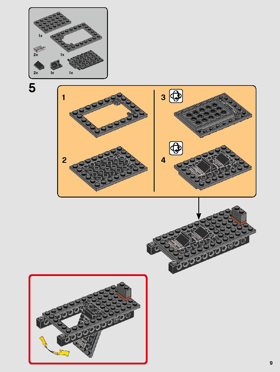 스타워즈 카일로 렌의 셔틀™ 75256 레고 세트 제품정보 레고 조립설명서 9 page