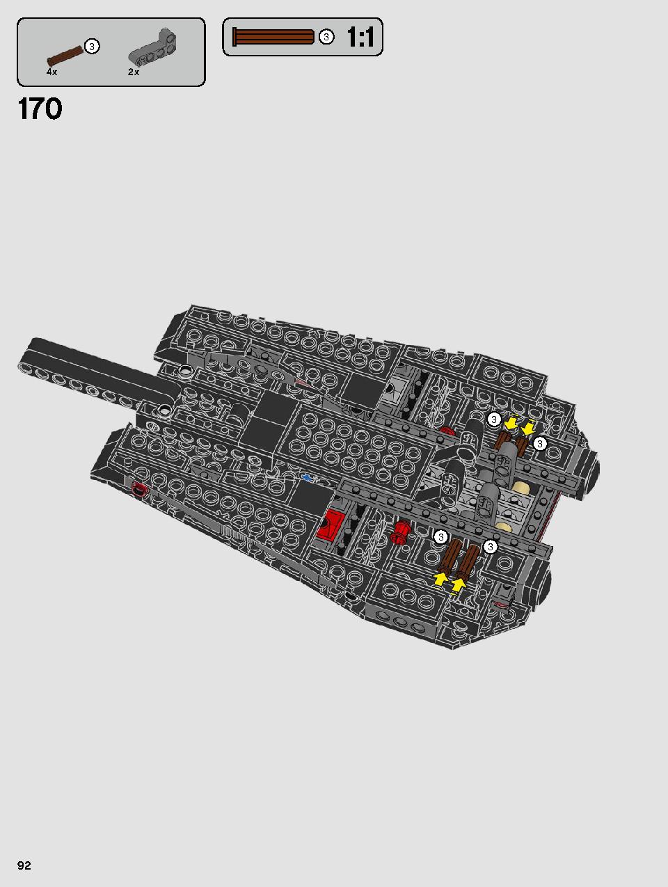 Kylo Ren's Shuttle 75256 LEGO information LEGO instructions 92 page