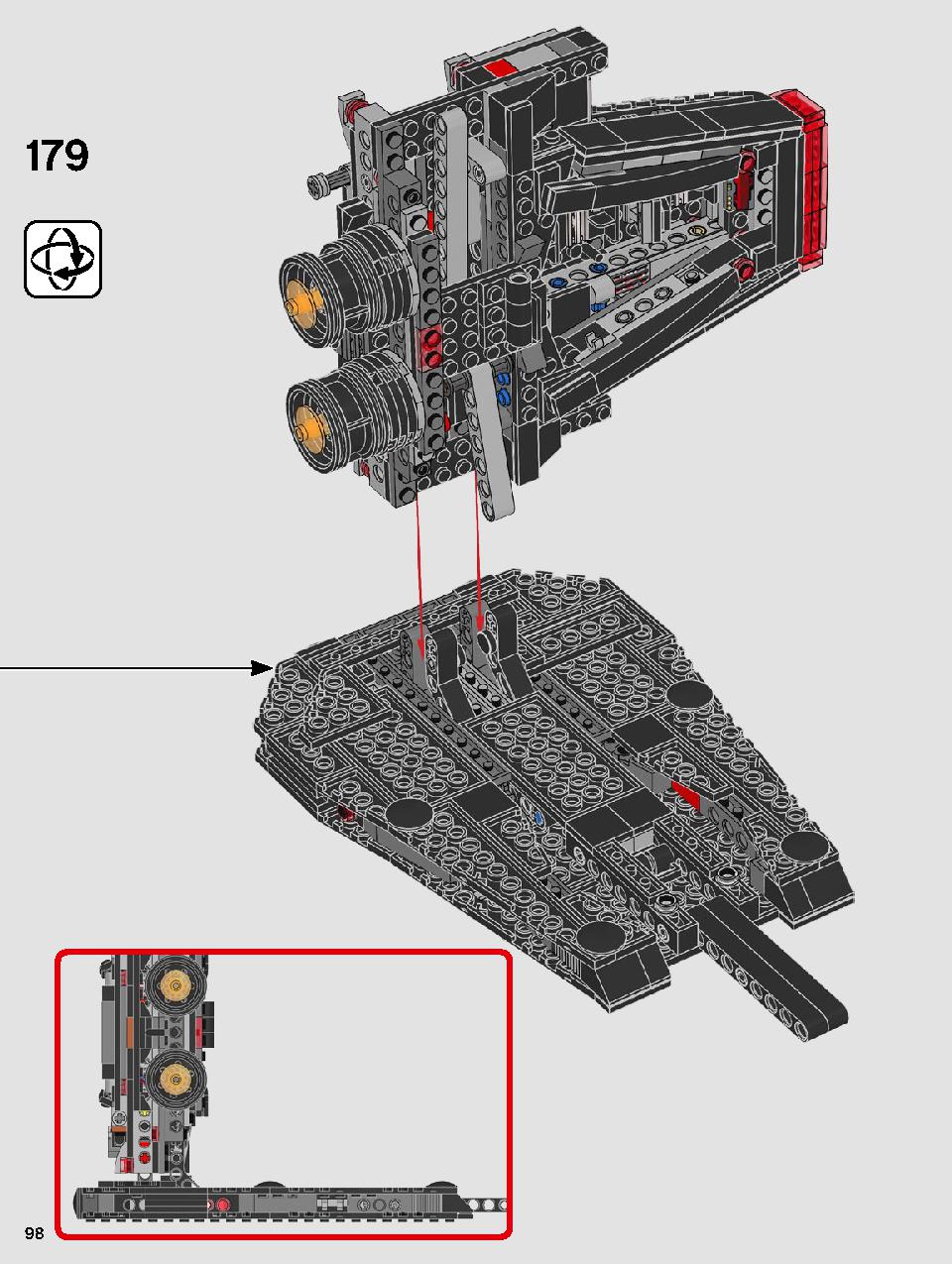 Kylo Ren's Shuttle 75256 LEGO information LEGO instructions 98 page