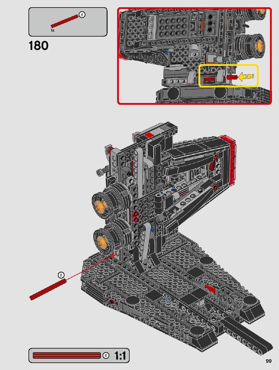 Kylo Ren's Shuttle 75256 LEGO information LEGO instructions 99 page