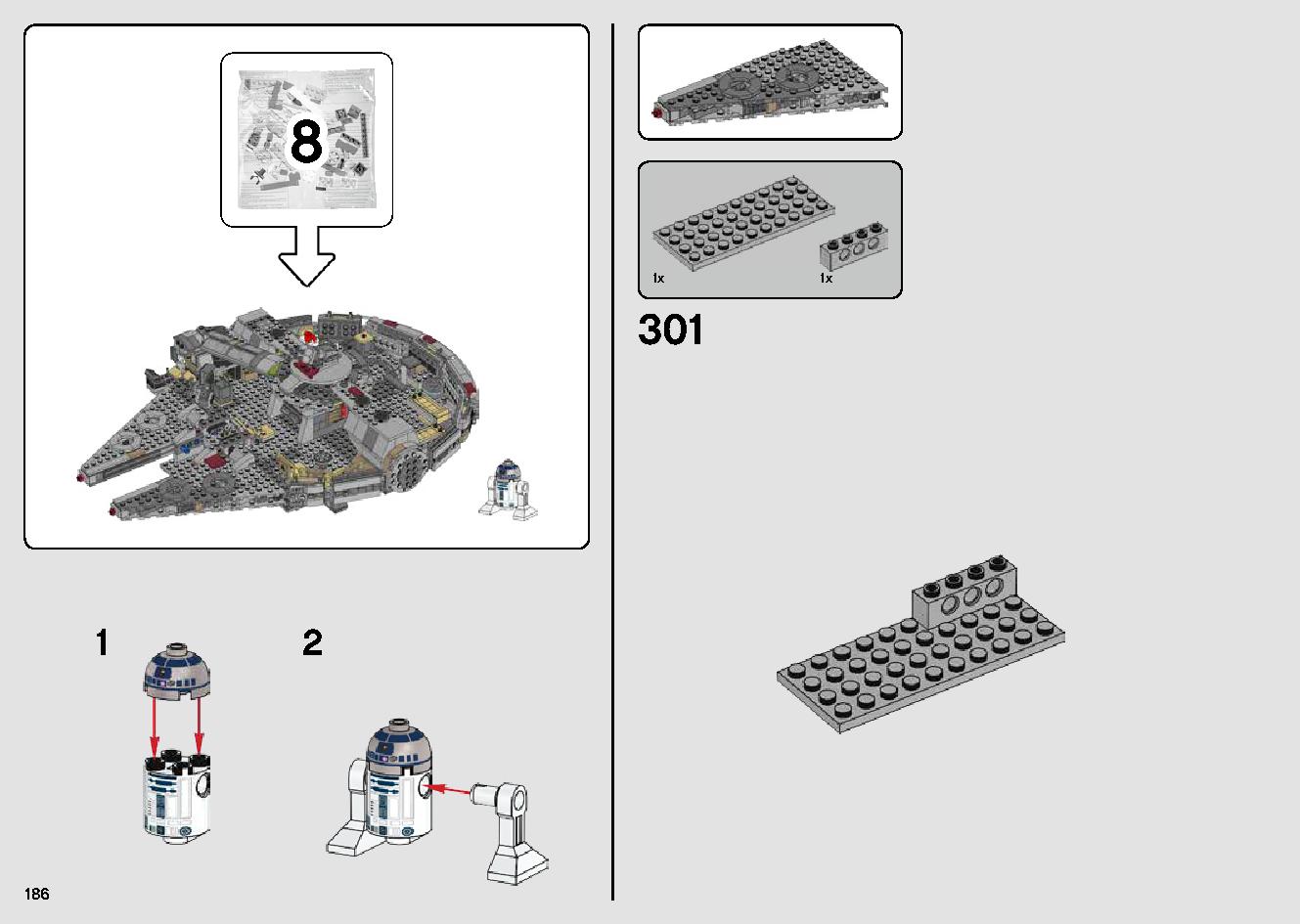 ミレニアム・ファルコン™ 75257 レゴの商品情報 レゴの説明書・組立方法 186 page