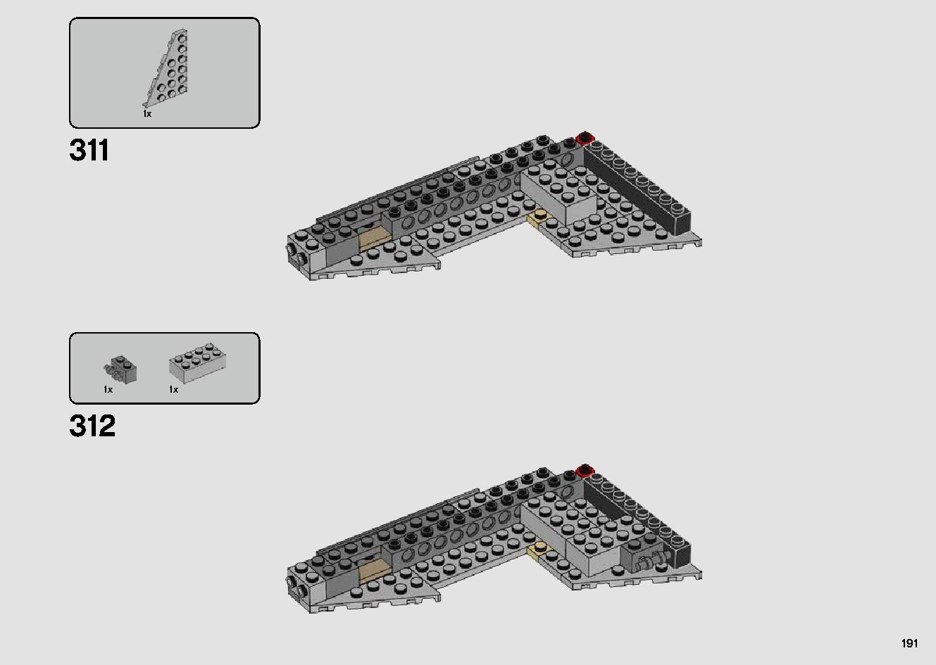 Millennium Falcon 75257 LEGO information LEGO instructions 191 page
