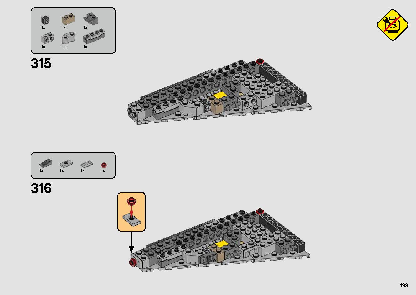 Millennium Falcon 75257 LEGO information LEGO instructions 193 page