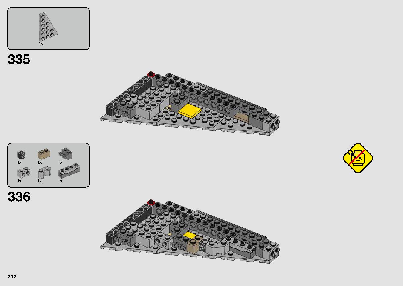 Millennium Falcon 75257 LEGO information LEGO instructions 202 page