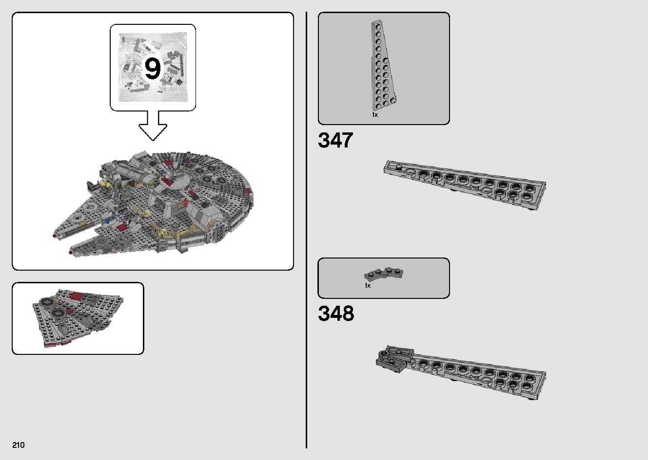 Millennium Falcon 75257 LEGO information LEGO instructions 210 page