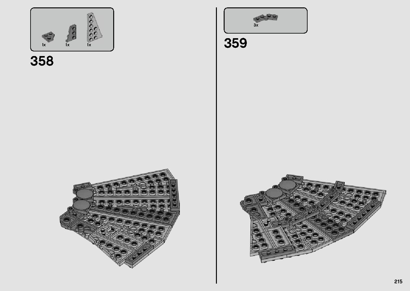 Millennium Falcon 75257 LEGO information LEGO instructions 215 page